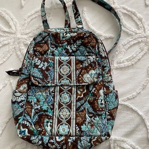 Vera Bradley backpack . Part of the Java collection. Rich beautiful blue/brown.